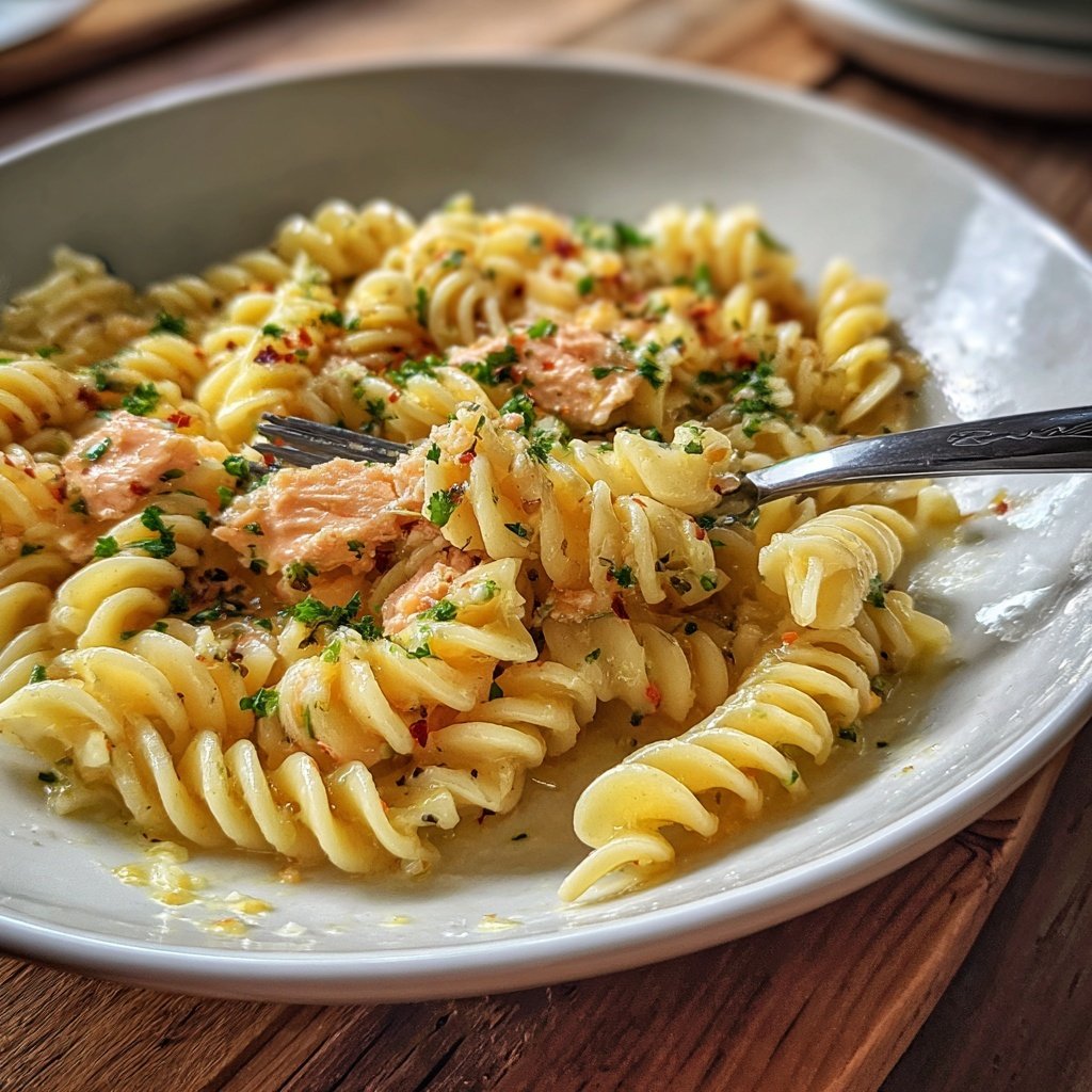 Zesty Lemon-Butter Salmon Pasta