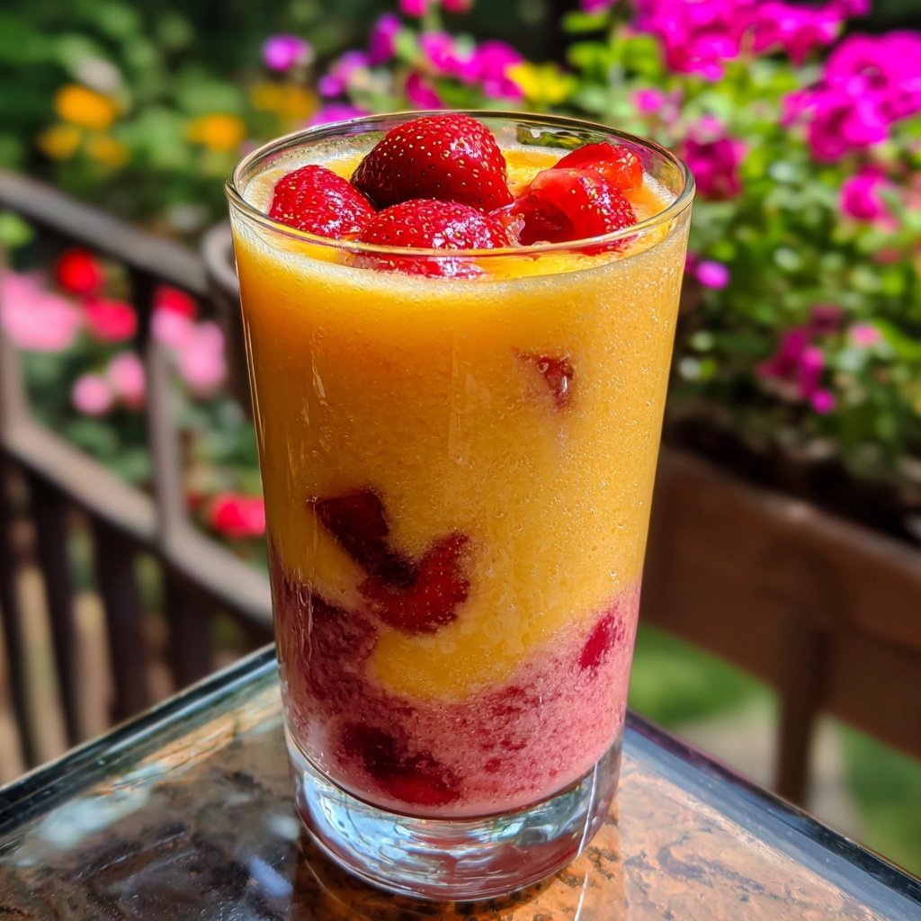 Mango Strawberry Bliss Smoothie