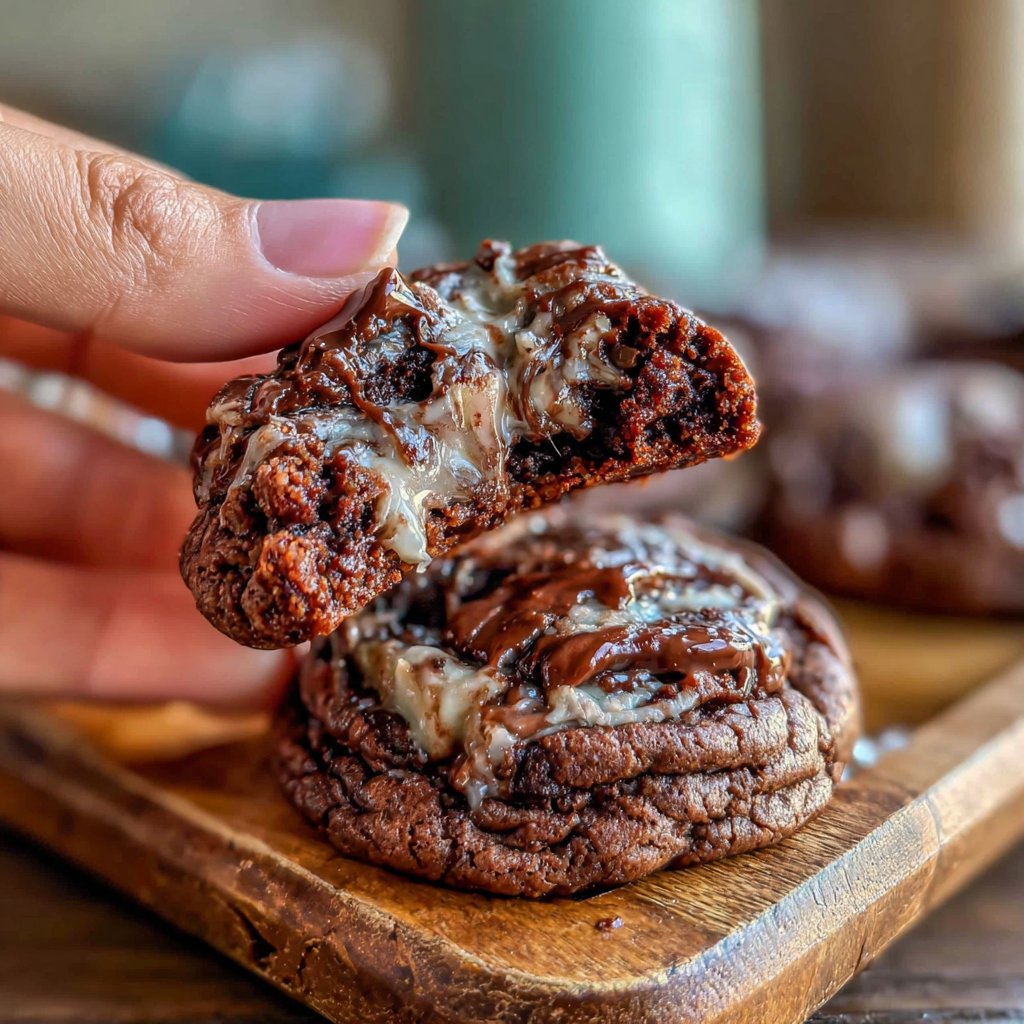 Fudge Swirl Brownie Cookies