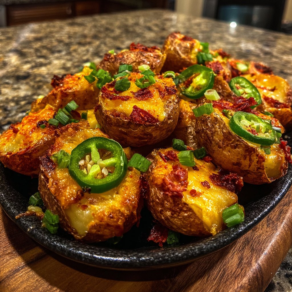 Spicy Loaded Airfryer Potatoes