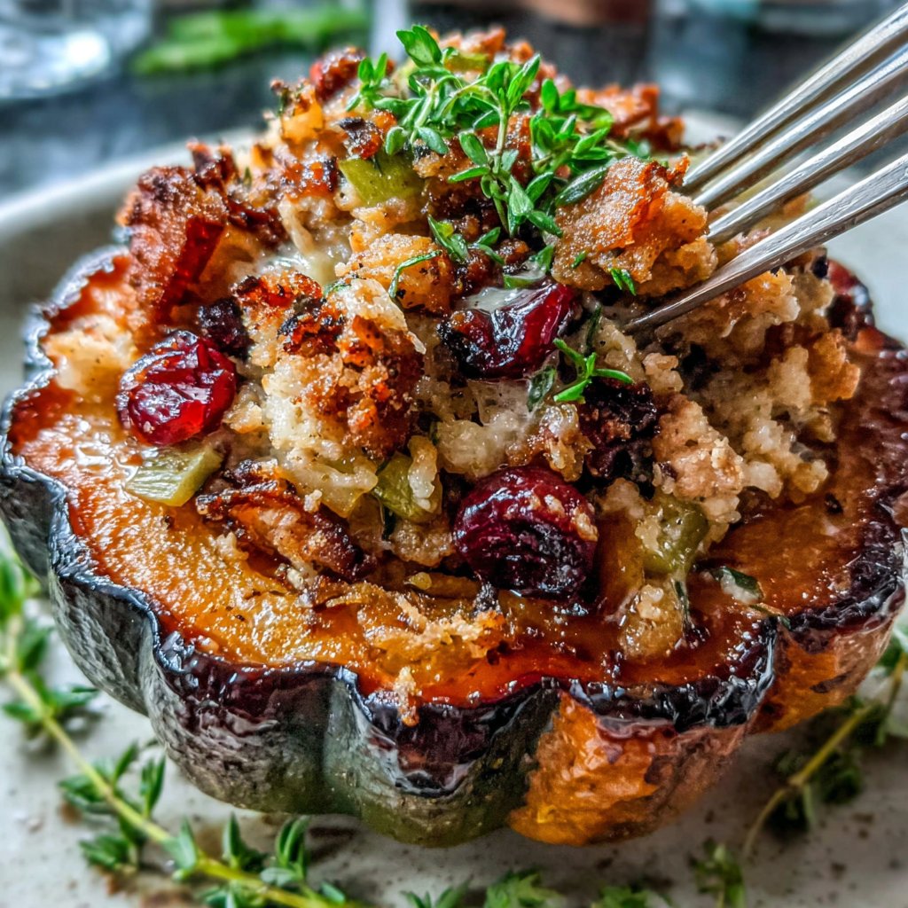 Turkey Stuffed Acorn Squash