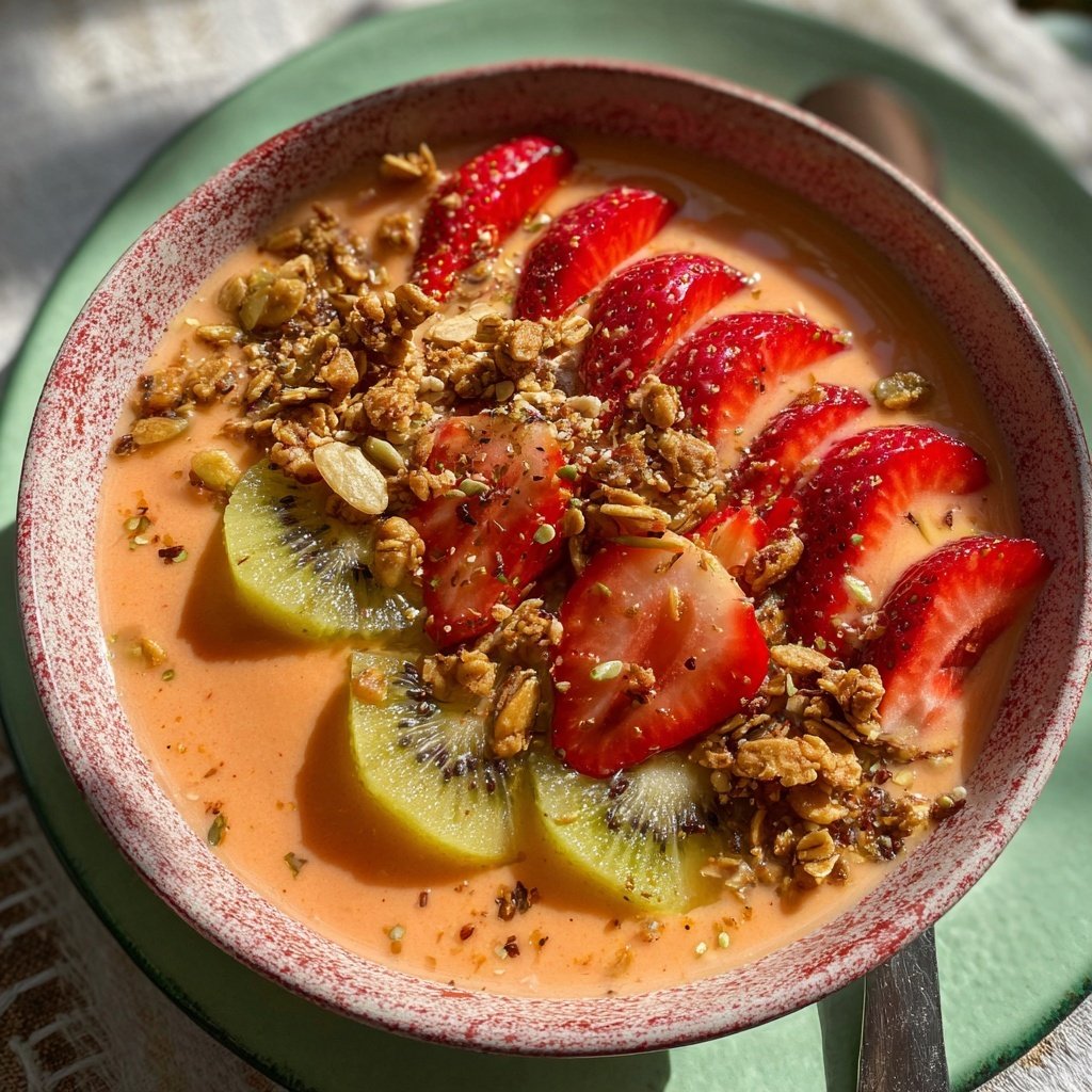 Strawberry Kiwi Smoothie Bowl