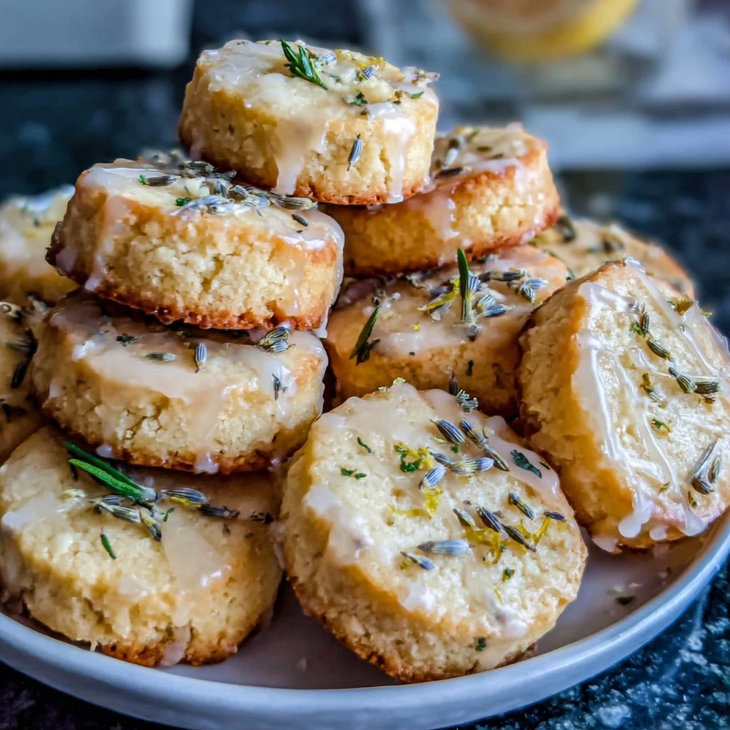 Lemon Dandelion Shortbread Cookies