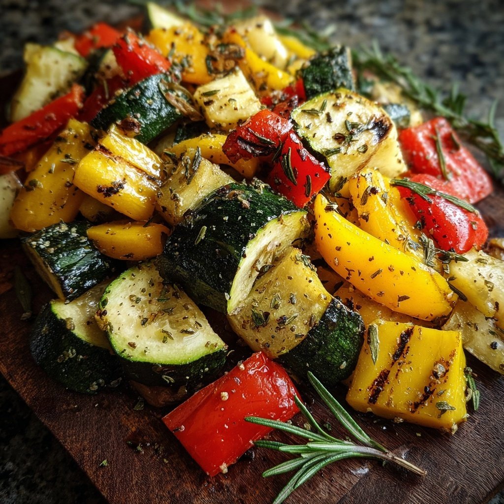 Healthy Lemon Herb Grilled Veggies